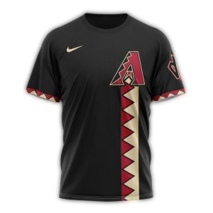 Personalized Arizona Diamondbacks Stripe Black All Over Print T Shirt