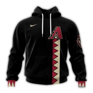 Personalized Arizona Diamondbacks Stripe Black Funny All Over Print Hoodie