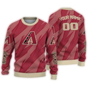 Personalized Arizona Diamondbacks Stripe Motion Ugly Sweater