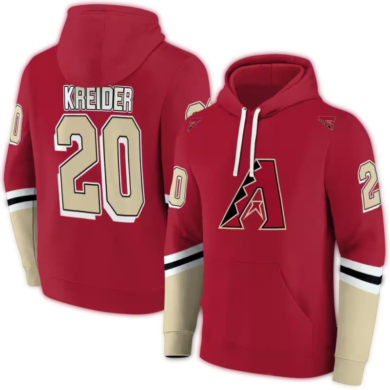 Personalized Arizona Diamondbacks Striped AOP Hoodie 1