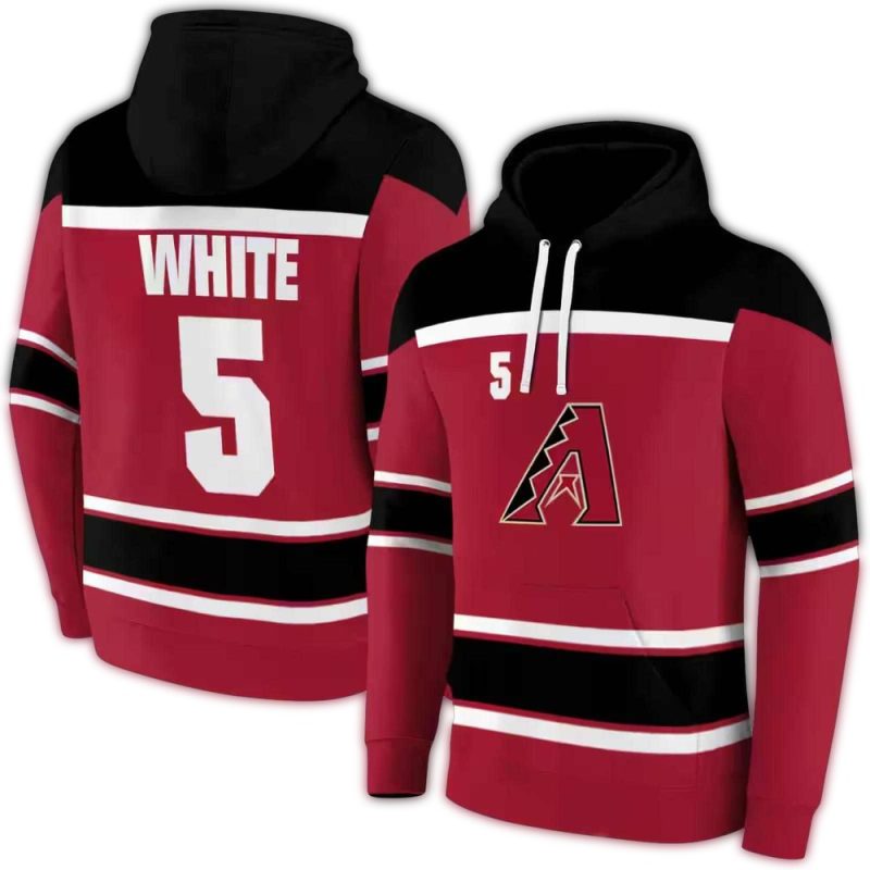 Personalized Arizona Diamondbacks Striped Pattern AOP Hoodie 1