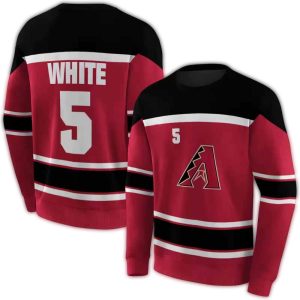 Personalized Arizona Diamondbacks Striped Pattern All Over Print Sweatshirt