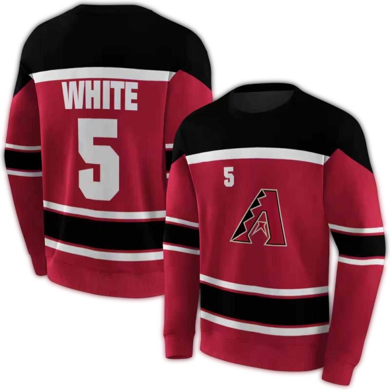 Personalized Arizona Diamondbacks Striped Pattern AOP Sweatshirt 1