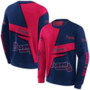 Custom Atlanta Braves Abstract Print All-Over Sweatshirt For Fans