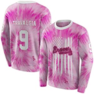Personalized Pink Atlanta Braves Cancer Support Sweatshirt For Fans