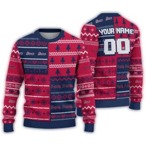 Personalized Atlanta Braves Ugly Christmas Sweater For Holiday Cheer