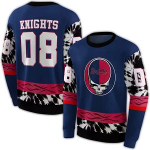 Custom Atlanta Braves Grateful Dead Vibes All-Over Print Sweatshirt