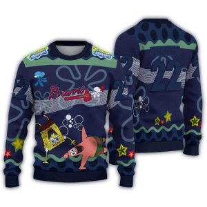 Personalized Atlanta Braves Cartoon Ugly Sweater For Fans