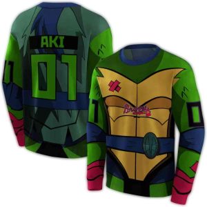 Custom Atlanta Braves Superhero Armor All-Over Print Sweatshirt