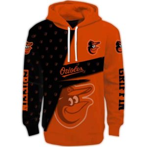 Custom Baltimore Orioles Abstract Design All-Over Print Hoodie