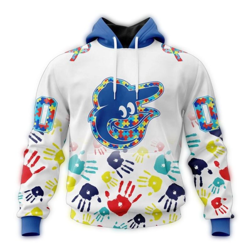 Personalized Baltimore Orioles Autism Awareness AOP Hoodie 1