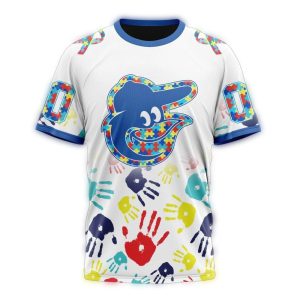 Personalized Baltimore Orioles Autism Awareness T-Shirt - All Over Print