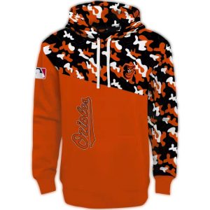 Custom Baltimore Orioles Camo All-Over Print Hoodie For Fans