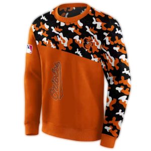 Custom Baltimore Orioles Camouflage Print Sweatshirt For Fans
