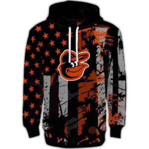 Personalized Distressed Baltimore Orioles All-Over Print Hoodie