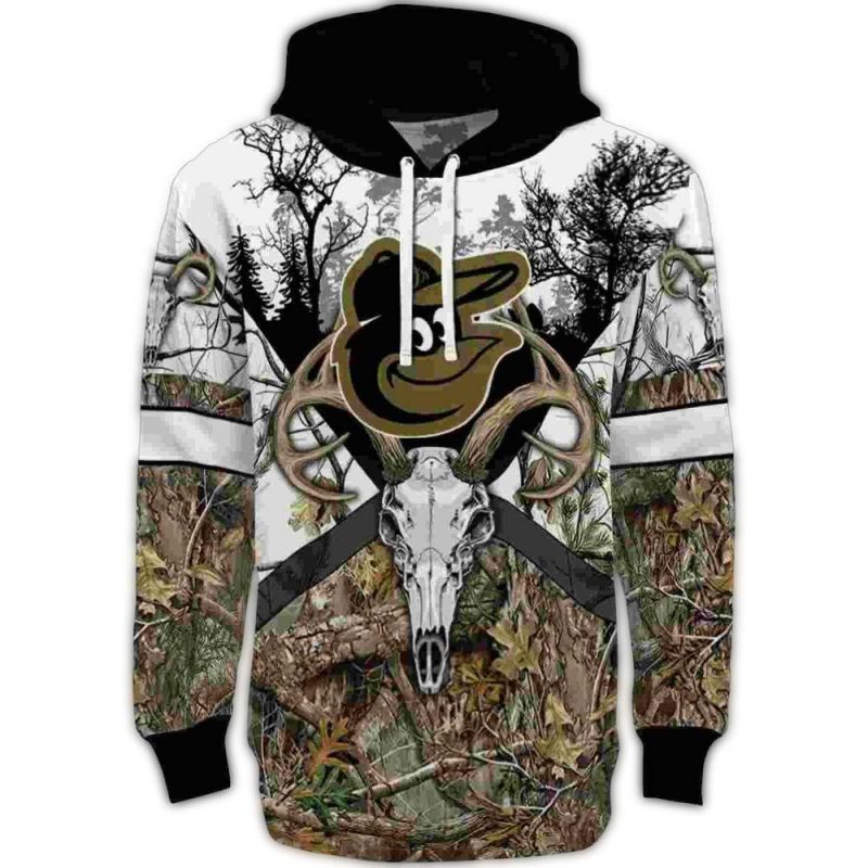 Personalized Baltimore Orioles Forest Silhouette AOP Hoodie 1