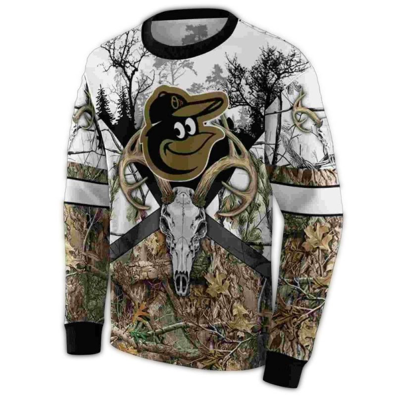 Personalized Baltimore Orioles Forest Silhouette AOP Sweatshirt 1