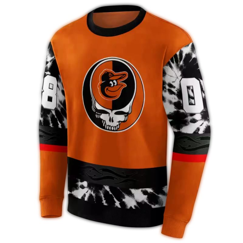 Personalized Baltimore Orioles Grateful Vibes Ugly Sweater 1