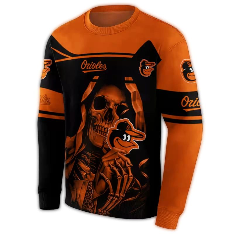 Personalized Baltimore Orioles Grim Reaper AOP Sweatshirt 1