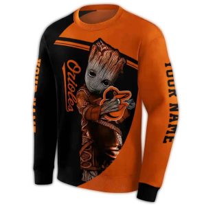 Personalized Baltimore Orioles Groot Holiday Sweatshirt For Fans