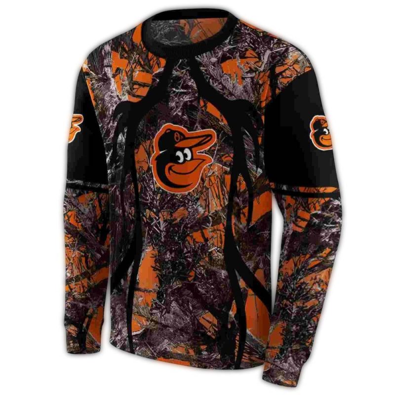 Personalized Baltimore Orioles Hunting Theme AOP Sweatshirt 1