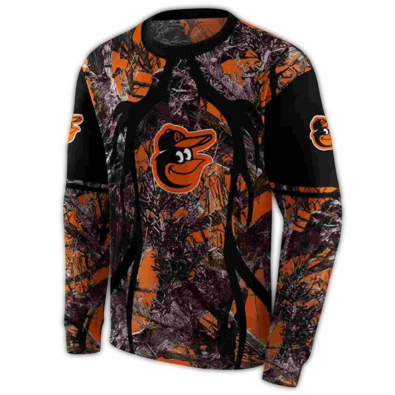 Personalized Baltimore Orioles Hunting Theme Ugly Sweater 1