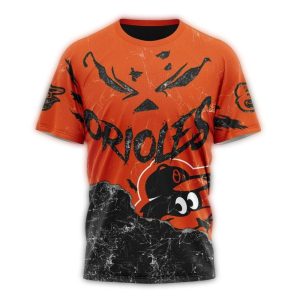 Personalized Baltimore Orioles Halloween Jack O'Lantern T-Shirt