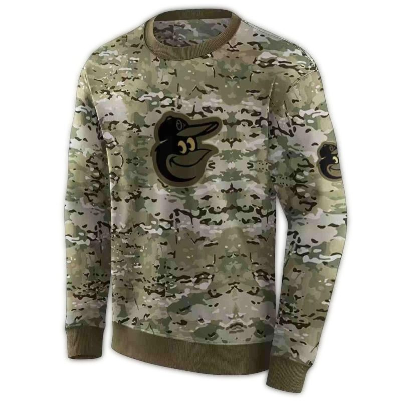 Personalized Baltimore Orioles Military AOP Sweatshirt 1