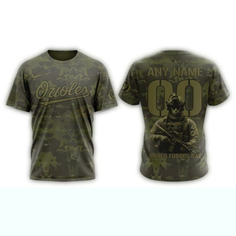 Personalized Baltimore Orioles Military Appreciation Month AOP T Shirt 1