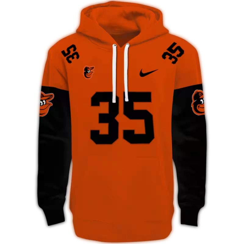 Personalized Baltimore Orioles Minimal AOP Hoodie 1
