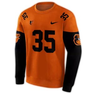 Custom Baltimore Orioles Minimalist All-Over Print Sweatshirt