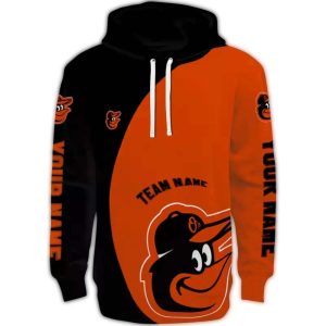Custom Baltimore Orioles Minimalist All-Over Print Hoodie For Fans