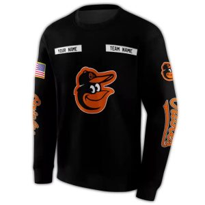 Custom Baltimore Orioles Punisher Skull All-Over Print Sweatshirt