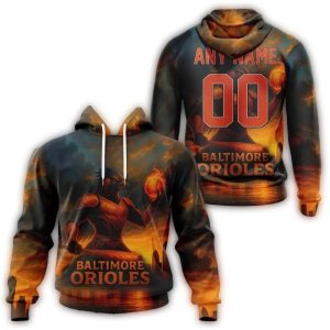 Custom Baltimore Orioles Realistic All-Over Print Hoodie For Fans
