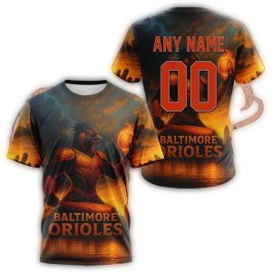 Custom Baltimore Orioles All-Over Print T-Shirt For Fans