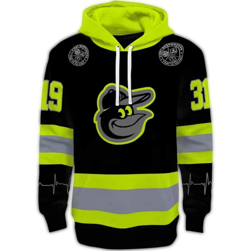 Personalized Baltimore Orioles Safety Motif AOP Hoodie 1
