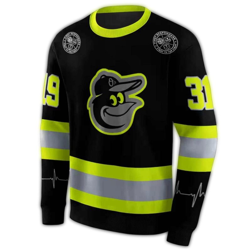 Personalized Baltimore Orioles Safety Motif AOP Sweatshirt 1