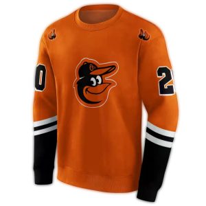 Custom Baltimore Orioles Striped Print Sweatshirt For Fans