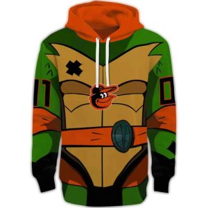 Custom Baltimore Orioles Superhero Armor Allover Print Hoodie