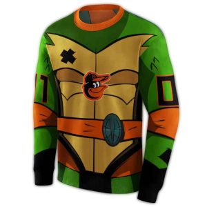 Custom Baltimore Orioles Superhero Armor All-Over Print Sweatshirt