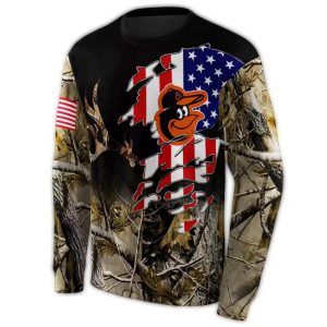 Custom Baltimore Orioles Tree Camo All-Over Print Sweatshirt For Fans