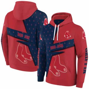 Custom Boston Red Sox Abstract Design All-Over Print Hoodie