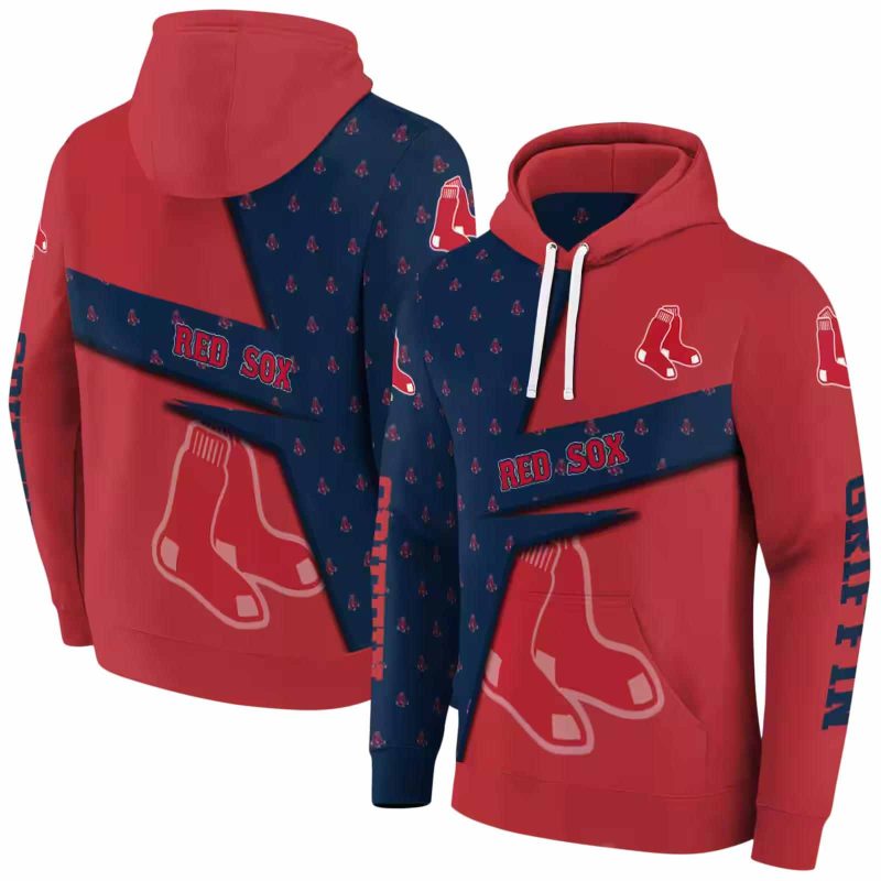 Personalized Boston Red Sox Abstract Shape AOP Hoodie 1