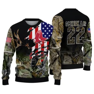 Custom Boston Red Sox American Flag Claw Sweatshirt For Fans
