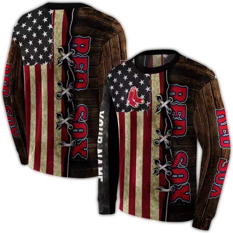 Personalized Boston Red Sox American Pride AOP Sweatshirt 1