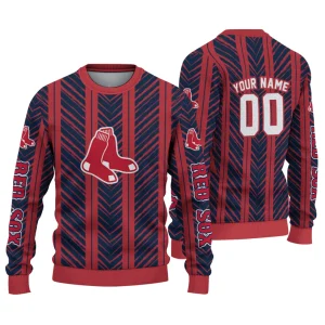 Custom Boston Red Sox Chevron Ugly Sweater For Fans
