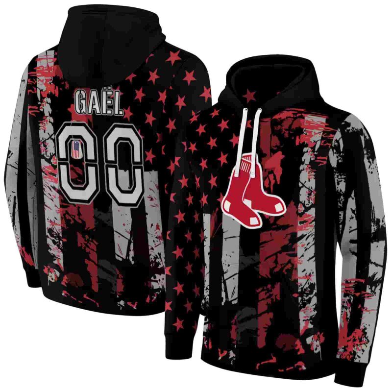 Personalized Boston Red Sox Distressed Flag AOP Hoodie 1