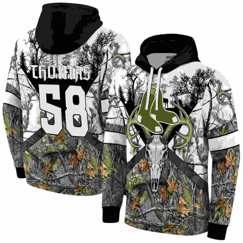 Personalized Boston Red Sox Forest Silhouette AOP Hoodie 1