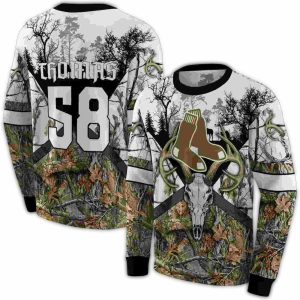 Personalized Boston Red Sox Forest Silhouette All Over Print Sweatshirt