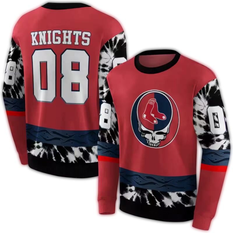 Personalized Boston Red Sox Grateful Dead Vibes AOP Sweatshirt 1